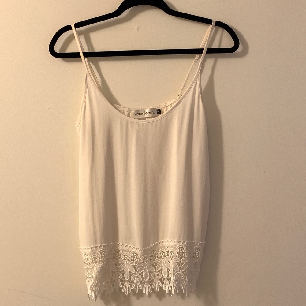 Veronica M. Tank Top With Lace Trim